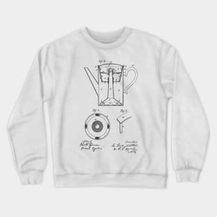 Coffee Pot Vintage Patent Hand Drawing Crewneck Sweatshirt